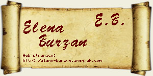 Elena Burzan vizit kartica